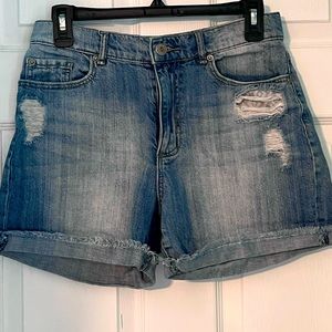 Distressed Denim shorts
